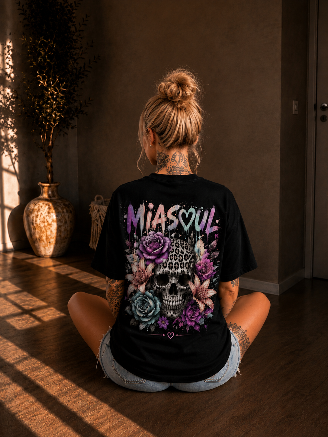 Skull Leo Flower Shirt – zweite Produktansicht