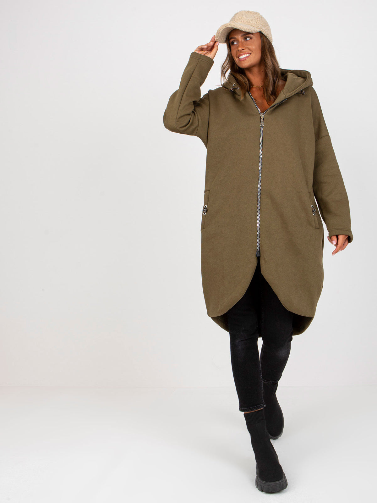 Long Zip Hoodie – Oversize Style