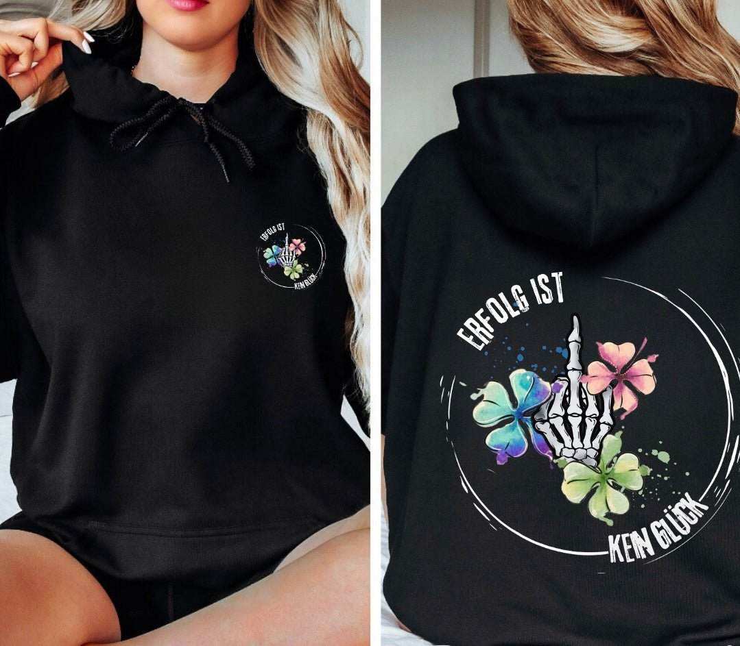 Erfolg ist kein Glück Hoodie – zweite Produktansicht