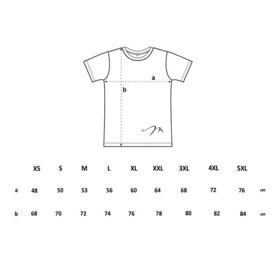 Größentabelle für Matcha Shirt von MiaSoul