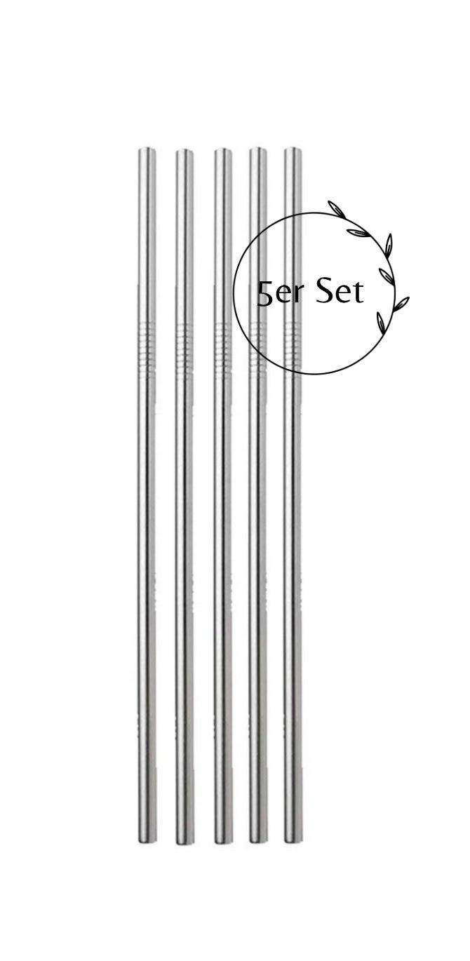 Trinkhalme Edelstahl 5er Set – Produktansicht