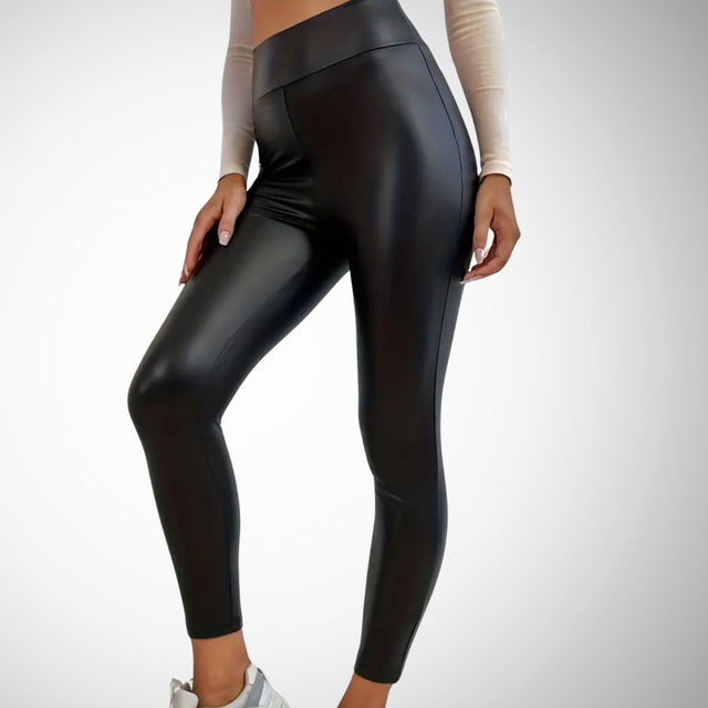 High Waist Kunstleder Legging - MiaSoul