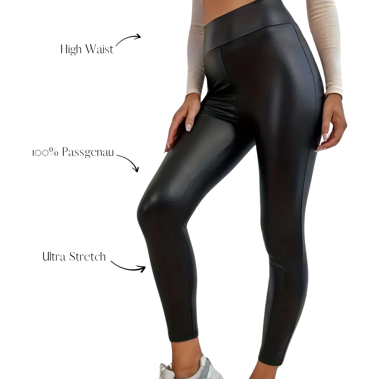 High Waist Kunstleder Legging - MiaSoul