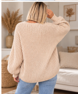 Beige   Oversize Strickjacke – Cozy & Chic (Kopie)