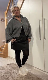 Strickjacke Puffärmel S - 3XL - MiaSoul