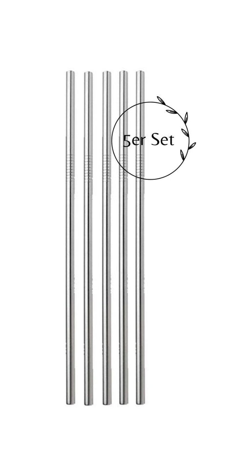 Trinkhalme Edelstahl 5er Set - MiaSoul